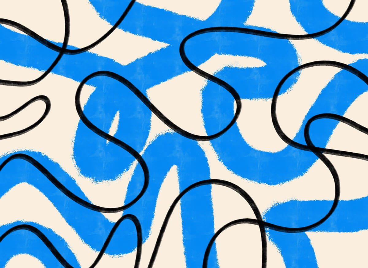 mid century modern retro line art minimalist background fabric clothes pattern 1 - Home